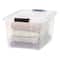 IRIS® 32qt. Buckled Clear Boxes with Clear Buckle Lids, 4ct.